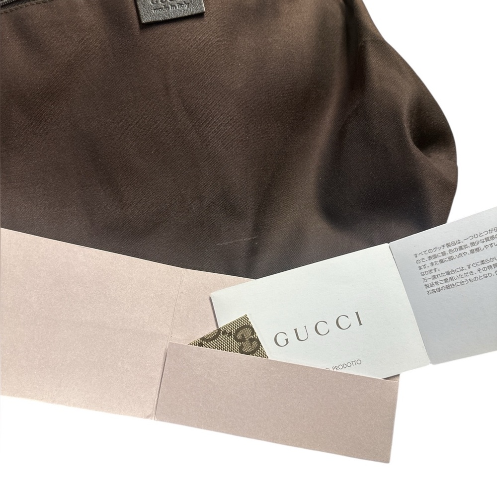 Auth GUCCI Sukey Tote Bag Hand Bag Brown Beige GG Canvas Leather - Picture 16 of 16